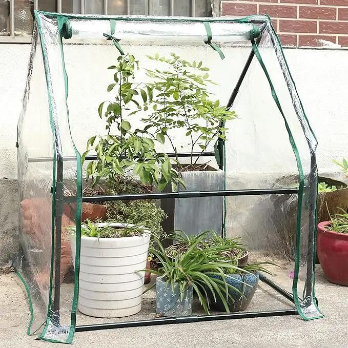 Gardzen Mini Greenhouse Heavy Duty Portable Green House, Clear Tent Small Greenhouse for Indoor Outdoor Plants 36.2”(L) x36.2”(W) x42.5”(H) by GreenHaven Gardens