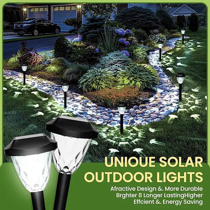Solar Outdoor Lights Waterproof,Solar Pathway Lights Outdoor with Great Pattern, Auto On/Off Garden Decor for Outside Garden Walkway Driveway Pathway(16 Pack) by GreenHaven Gardens