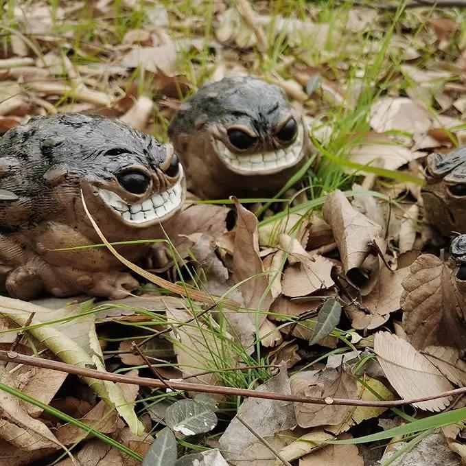 Weird Ugly Funny Monster Frog Obese Toad Garden Accessories Quirky Outdoor Accents Decorative Statue Novelty Home Office Sculpture Unique Gift by GreenHaven Gardens