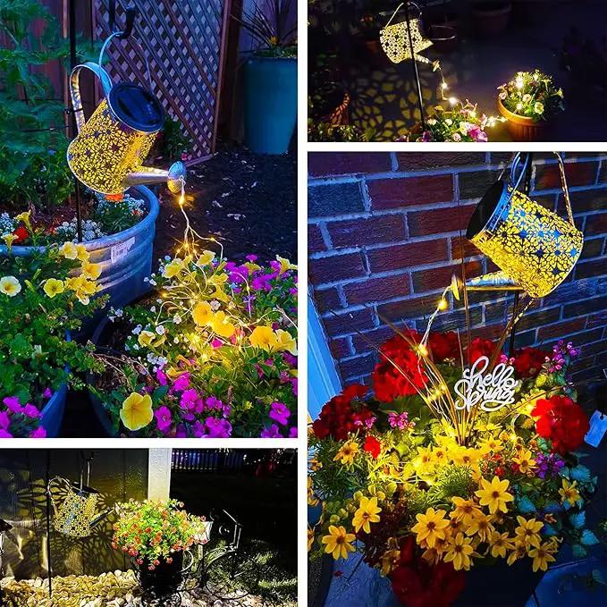 VOOKRY Solar Watering Can Lights, Large Retro Metal Hanging Solar Lights Outdoor Waterproof, Gardening Gifts for Mom Grandma Women Birthday, Garden Decor Yard Light Outside for Porch Landscape Patio by GreenHaven Gardens