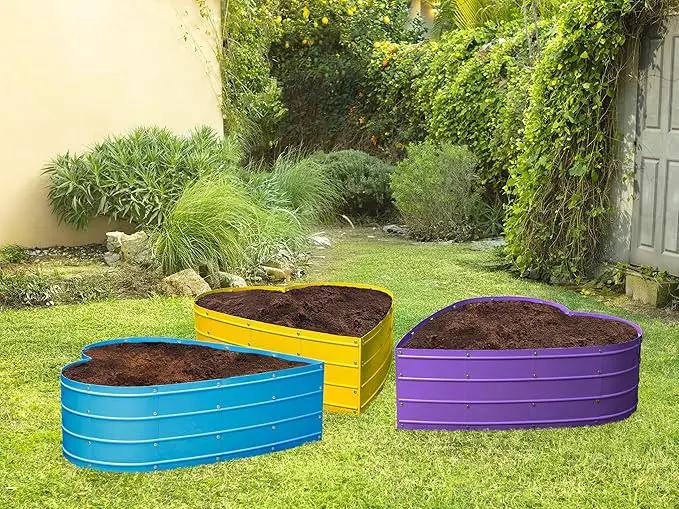 Galvanized Raised Garden Beds Outdoor // Planter Raised Beds for Gardening, Vegetables, Flowers // Large Metal Garden Box (Teal) // Tool-Free Assembly by GreenHaven Gardens