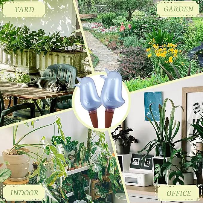 4 Pack Self Watering Spikes, Indoor Plant Watering Globes, Bird Shape Automatic Irrigation Spikes,Plant Watering Devices（Blue） by GreenHaven Gardens