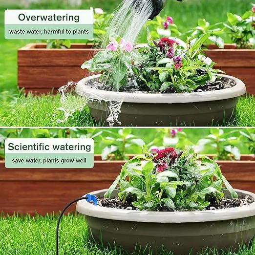 NFESOLAR Solar Drip Irrigation System Outdoor with 2200mAh Battery Backup, 6 Timing Modes, Supported 15 Pots Plants, Solar Watering System for Garden Green House by GreenHaven Gardens