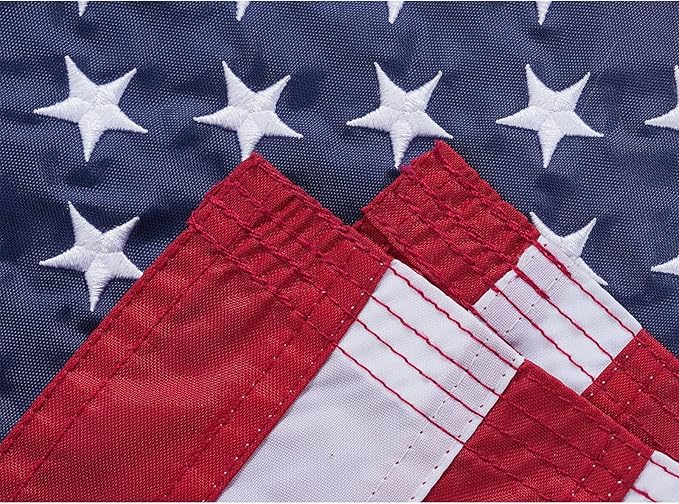 American Flag 16x24 Boat Flags Outdoor Heavy Duty Embroidered USA 1.3x2Ft Flags - Heavy Duty Banner US Nylon Sewn Stripes Indoor with 2 Brass Grommets by GreenHaven Gardens