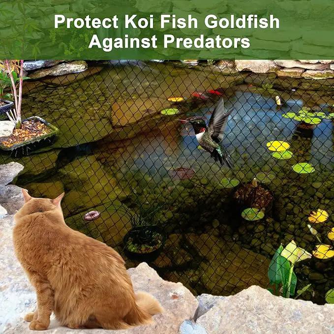 Pond Netting, Pond Netting for Koi Ponds 15 x 20 FT Pond Net, Heavy Duty Woven Fine Mesh Pond Garden Pool Netting Kit for Leaves to Catch Leaves and Debris, Protects Koi Fish from Birds Cats Predators by GreenHaven Gardens