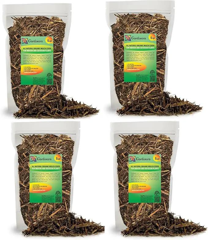 Organic Natural Mulch Cover - Create an Eco-Friendly Garden with Natural Weed Control - 20 QUARTS by GreenHaven Gardens