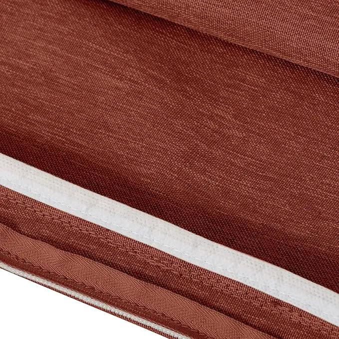 Classic Accessories Montlake Water-Resistant 19 x 20 x 4 Inch Patio Lounge Back Cushion, Heather Henna Red, Outdoor Loveseat Cushions by GreenHaven Gardens
