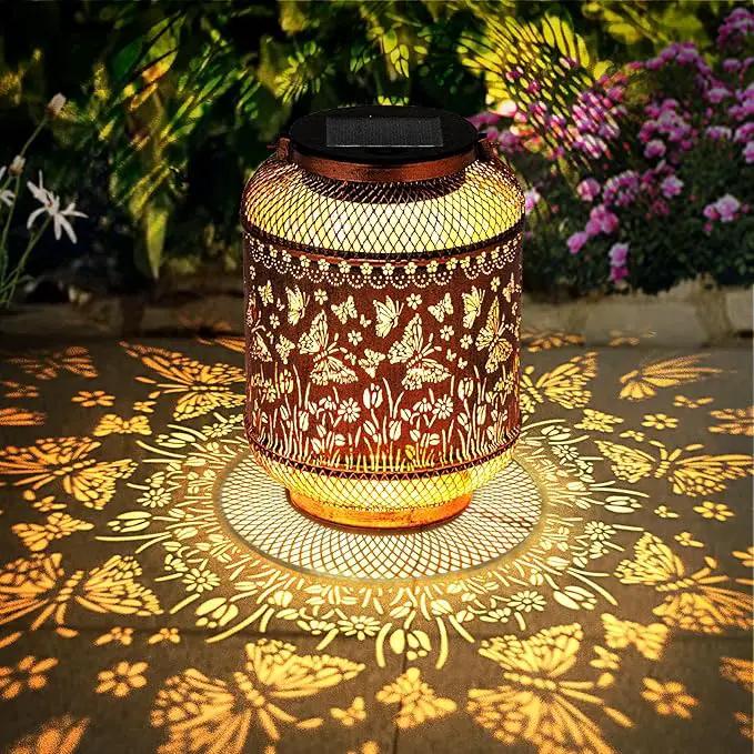 Butterfly Solar Lanterns Outdoor Garden Decor Gifts for Women Mom Grandma Metal Decor Hanging Solar Lights Outdoor Waterproof LED Lanterns for Yard, Patio, Lawn, Tabletop, Landscape by GreenHaven Gardens