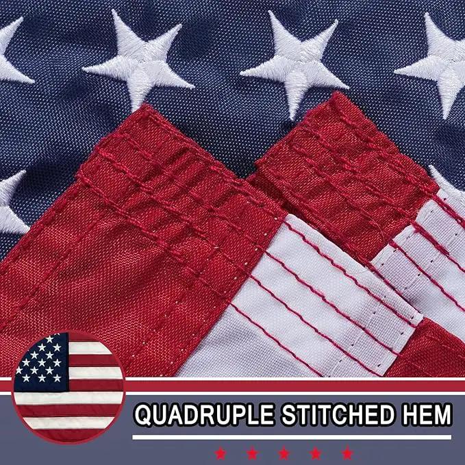 AZCOVER American Flag 12x18 Inch Boat Flag for Outside, 210D Small American Flags Double Sided with Embroidered Stars Sewn Stipes and Brass Grommets for Marine Yacht UTV by GreenHaven Gardens