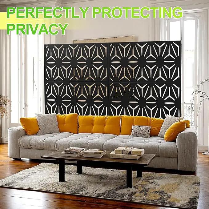 Outdoor Privacy Screen,72" H×47" W Metal Privacy Screen, Freestanding Privacy Fence Panels for Patio by GreenHaven Gardens