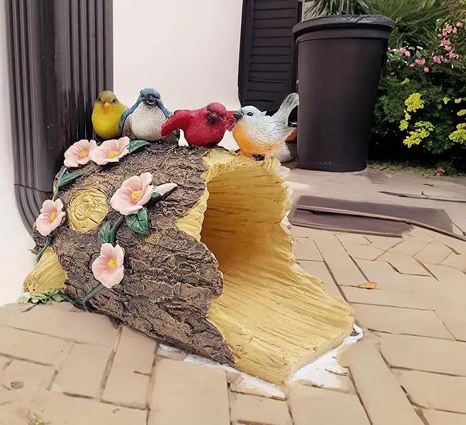 Bird Statues Gutter Downspout Extension Statues Garden Decoration,Resin Statue Outdoor Decor,Animal Downspout Diverter,Decorative Gutter Extension,3"×3" Downspout Extender Diverter Splash Block by GreenHaven Gardens