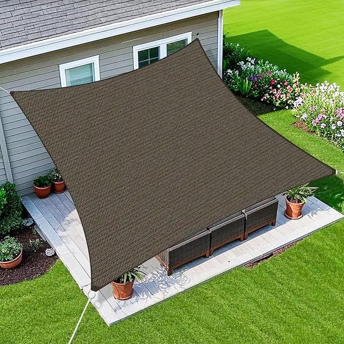 Amagenix Sun Shade Sail 6X14 Curved Edge Outdoor Shade Canopy Mocha Breathable 95% UV Block Shade Cloth for Patio Garden Backyard (We Make Custom Size) by GreenHaven Gardens