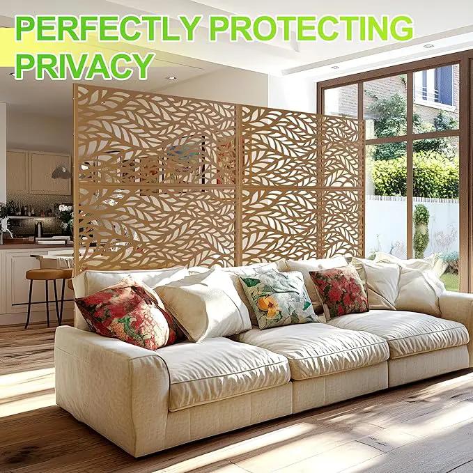 Outdoor Privacy Screen,72" H×47" W Metal Privacy Screen, Freestanding Privacy Fence Panels for Patio by GreenHaven Gardens