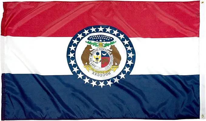 FlagSource Missouri Nylon State Flag, Made in the USA, 4x6' by GreenHaven Gardens