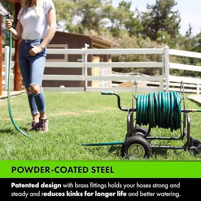 Yard Butler Hose Reel Cart - Heavy Duty Metal with Wheels for Gardens, Lawns, and Outdoor Use, 400 ft by GreenHaven Gardens