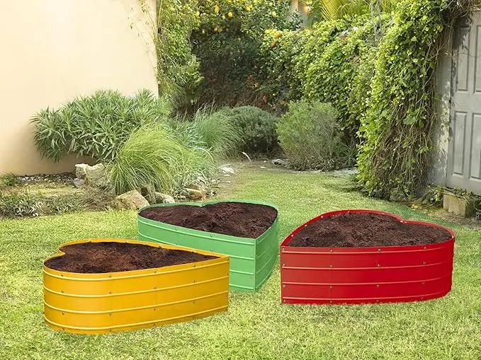 Galvanized Raised Garden Beds Outdoor // Planter Raised Beds for Gardening, Vegetables, Flowers // Large Metal Garden Box (Yellow) // Tool-Free Assembly by GreenHaven Gardens