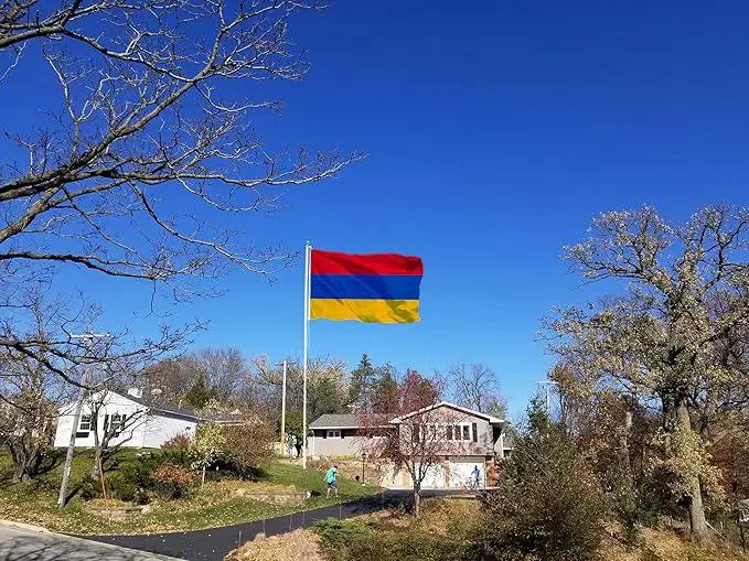 Armenia Extra Large Flag 8x12FT Giant Armenian National Polyester Flag With 3 Grommets For Patriotic Armenian Themed Festival Events Party Decoration(Armenia, 8x12FT) by GreenHaven Gardens