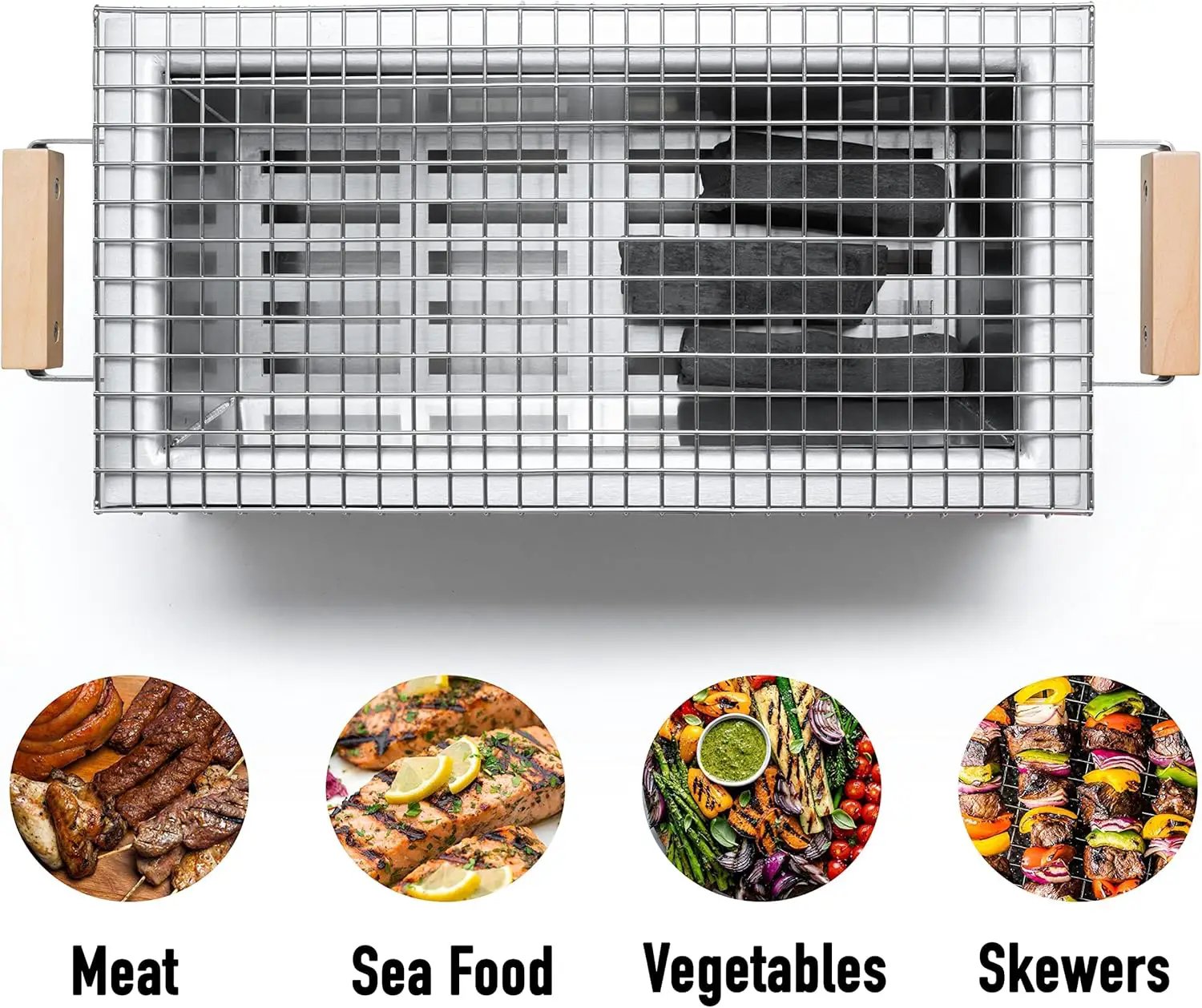 MG-168 Mini Yakitori Grill – Japanese Style Tabletop Charcoal Hibachi BBQ – Portable Binchotan Grill for Authentic Japanese Grilling – Perfect for Outdoor, Camping, or Home Use by GreenHaven Gardens