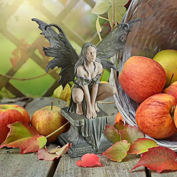 Design Toscano Small Celtic Fairy Perilous Perch Statue by GreenHaven Gardens