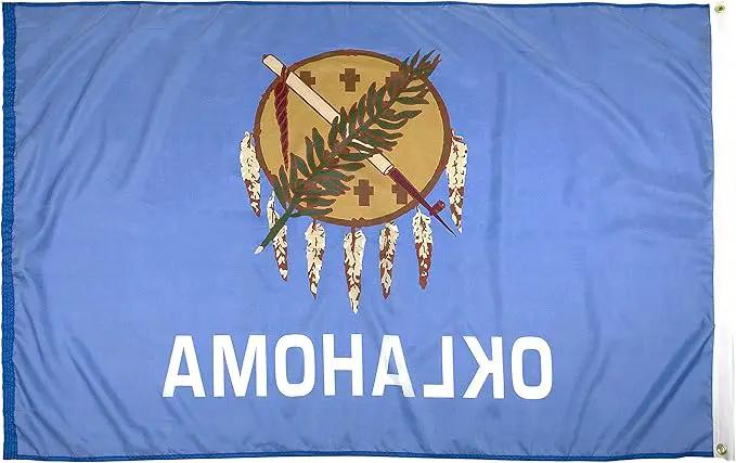 FlagSource Oklahoma Nylon State Flag, Made in the USA, 3x5' by GreenHaven Gardens