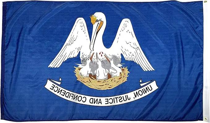 FlagSource Louisiana Nylon State Flag, Made in USA, 6x10' by GreenHaven Gardens
