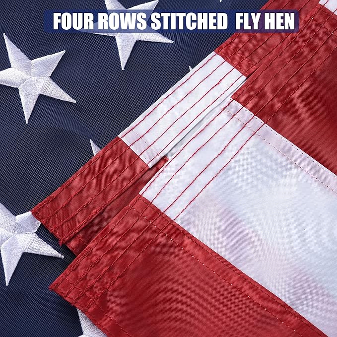 American Flag 3x5 Ft, USA US Flags Outdoor, Heavy Duty Durable, Embroidered Stars, Sewn Stripes and Brass Grommets by GreenHaven Gardens
