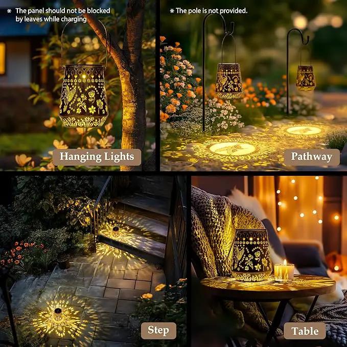 Solar Lanterns Outdoor Decor Waterproof,2Pack Hummingbird Hanging Gifts for Women, Mom, Solar Garden Lights Metal Decoration for Outside,Yard, Patio,Garden,Porch,Pool by GreenHaven Gardens