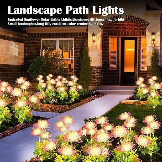 SunKite Solar Garden Lights, Solar Flowers Lights with Glowing Flowers & Stems, Upgraded Solar Panel, Solar Lights Outdoor for Garden,Yard Patio Pathway Decor, Gift for Mother （2 Pack） by GreenHaven Gardens