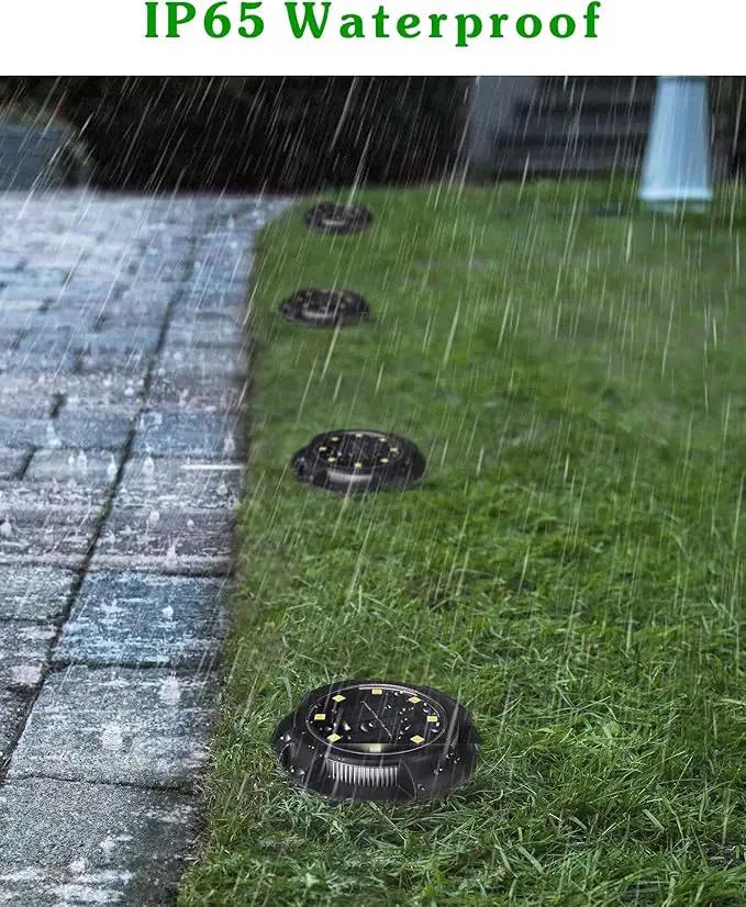 Biling Solar Pathway Lights Outdoor Uplight Sidelight, 12 Packs Blue Bright Solar Ground Lights Walkway Lights Waterproof Solar Deck Lights for Yard Walkway Garden Halloween Decorations by GreenHaven Gardens