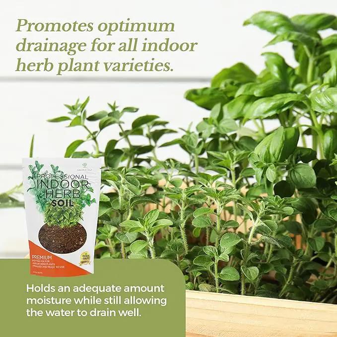 Professional Indoor Herb Plant Soil | Large 2.2 Quarts Ready to Use for Kitchen, Gardens, Cooking Herbs | Peat Moss, Coco Coir, Perlite, Dolomite | Made in USA by GreenHaven Gardens