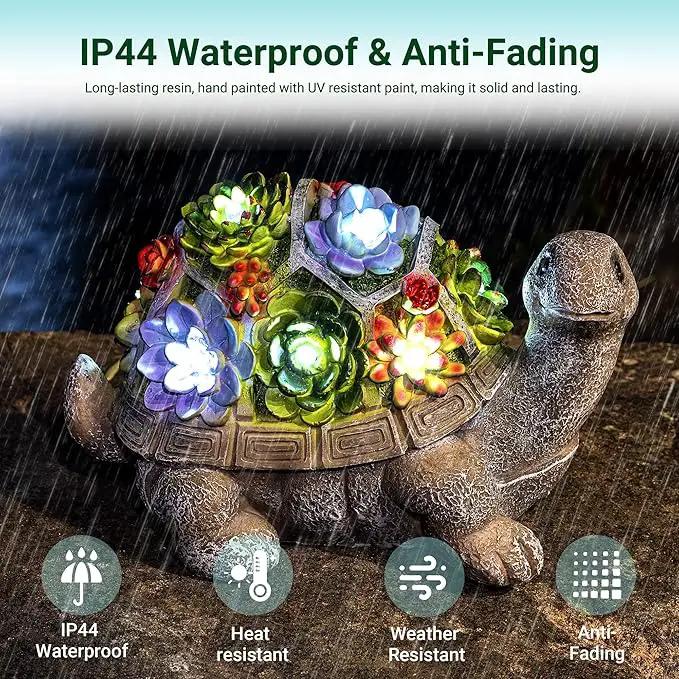 GIGALUMI Solar Garden Statues Turtle Figurine Lights for Outside, Yard Decorations Outdoor, Garden Decor Unique Birthday Housewarming Gifts for Mom, Women for Mothers Day by GreenHaven Gardens