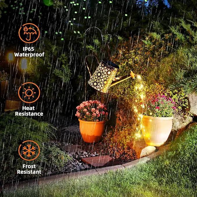 Otdair Solar Lights Outdoor Garden Decor, Metal Daisy Solar Watering Can Lights with 2 Lighting Modes, Outdoor Decorations for Yard, Garden, Patio, Pathway, Christmas, Gift for Mom Grandma by GreenHaven Gardens