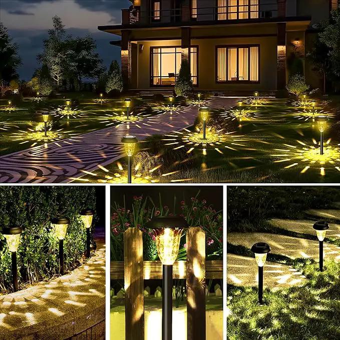 GIGALUMI 16 Pack Solar Lights Outdoor Waterproof, Warm White Pathway Light Solar Powered, Landscape Lighting, Garden Lights for Decor, Patio, Garden, Yard, Pathways, Walkways by GreenHaven Gardens