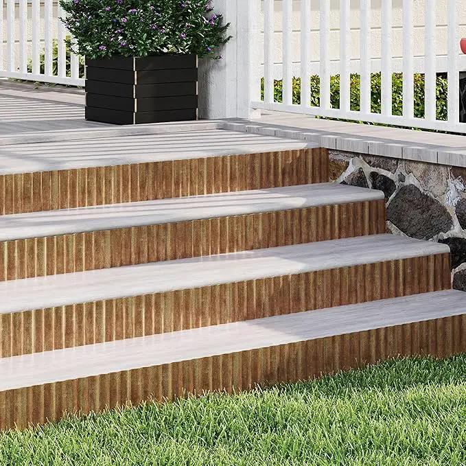 Metal Garden Edging Border, Corrugated Steel Landscaping, DIY for Lawn (Rusty, 6 Inch x 10FT) by GreenHaven Gardens