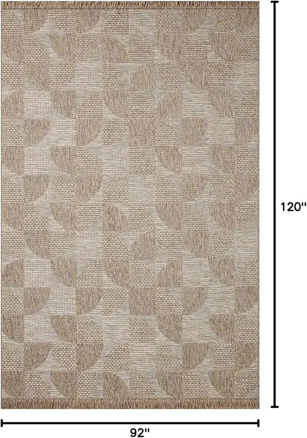 Loloi Dawn Collection Indoor/Outdoor DAW-08 Beige 7'-8" x 10' Area Rug by GreenHaven Gardens