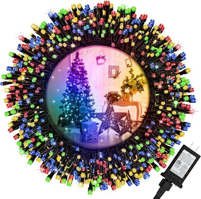 Christmas Lights,100 LED 39FT Outdoor/Indoor Christmas Lights Plug in with 8 Modes & Timer & Memory Function, Waterproof Christmas Lights Outdoor for Holiday Party Christmas Tree Decor by GreenHaven Gardens