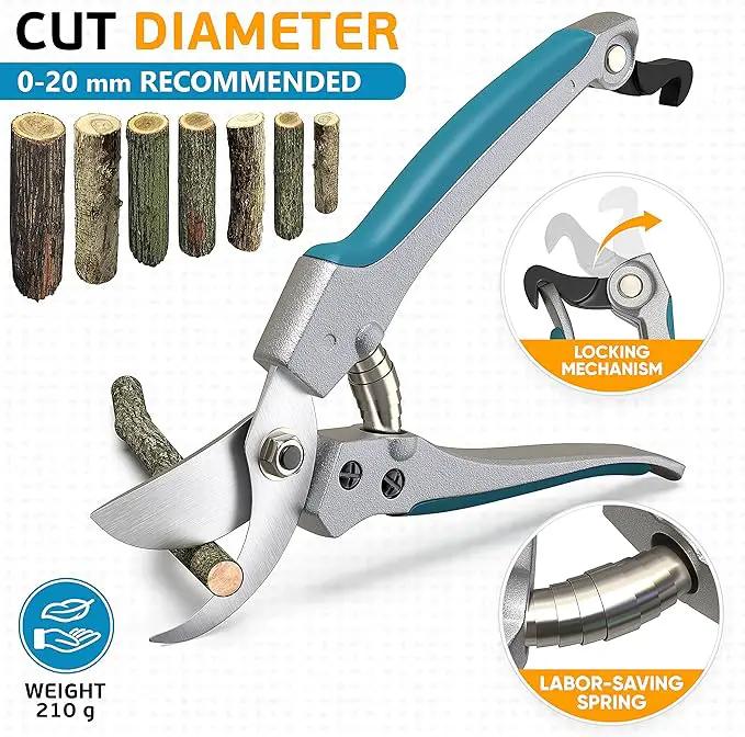 Gardening Tools Set from Alloy Steel - Heavy Duty Garden Tool Set with Light & Rubber Non-Slip Handle - Gardening Tool Kit - Ergonomic Garden Hand Tools - Gardening Gifts for Men and Women by GreenHaven Gardens
