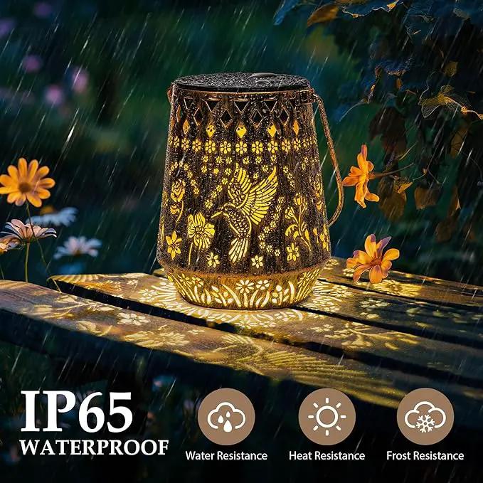 Solar Lanterns Outdoor Decor Waterproof,Hummingbird Hanging Gifts for Women, Mom, Solar Garden Lights Metal Decoration for Outside,Yard, Patio,Garden,Porch,Pool by GreenHaven Gardens