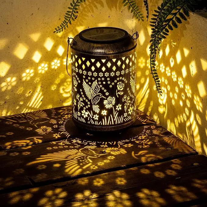Solar Lanterns Outdoor Hanging Waterproof,2Pack Hummingbird Garden Decor Gifts for Women Mom, Solar Lights Metal Fall Decoration Outside for Yard, Patio,Garden,Backyard,Porch by GreenHaven Gardens