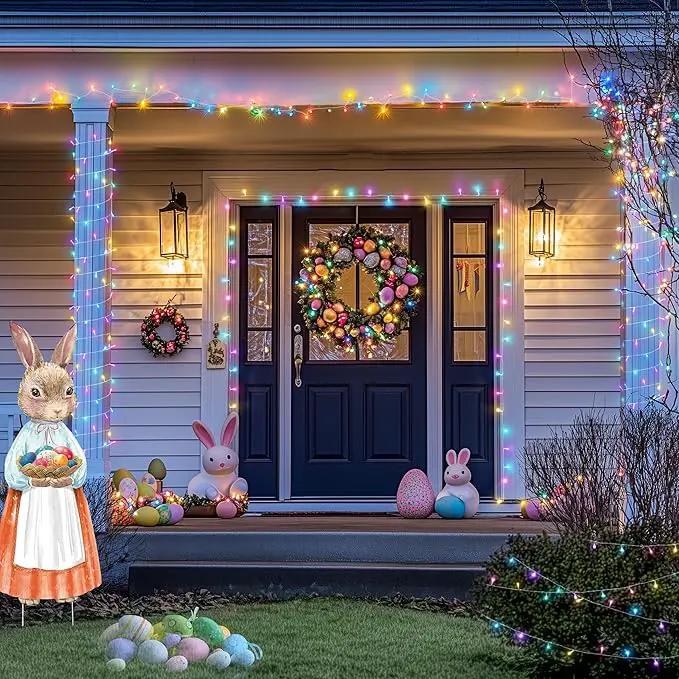 JMEXSUSS 200 LED Easter Lights Outdoor Indoor for Decorations, 66 Ft Connectable Pastel Easter Lights String Clear Wire Plug in for Bedroom Tree Room Party Spring Decor by GreenHaven Gardens