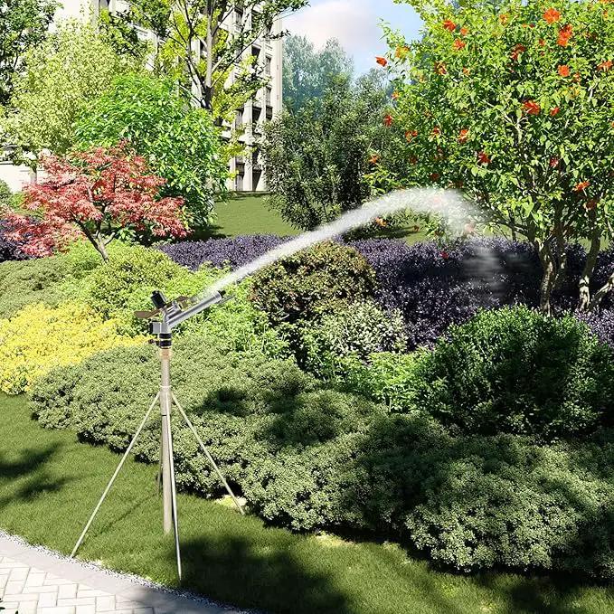 1.5" 360° Adjustable Impact Spray Gun Sprinkler with Nozzle Set, Water Spray Gun Large-Area Agriculture Irrigation Spray Gun Watering Sprinkler for Garden Farm Lawn by GreenHaven Gardens