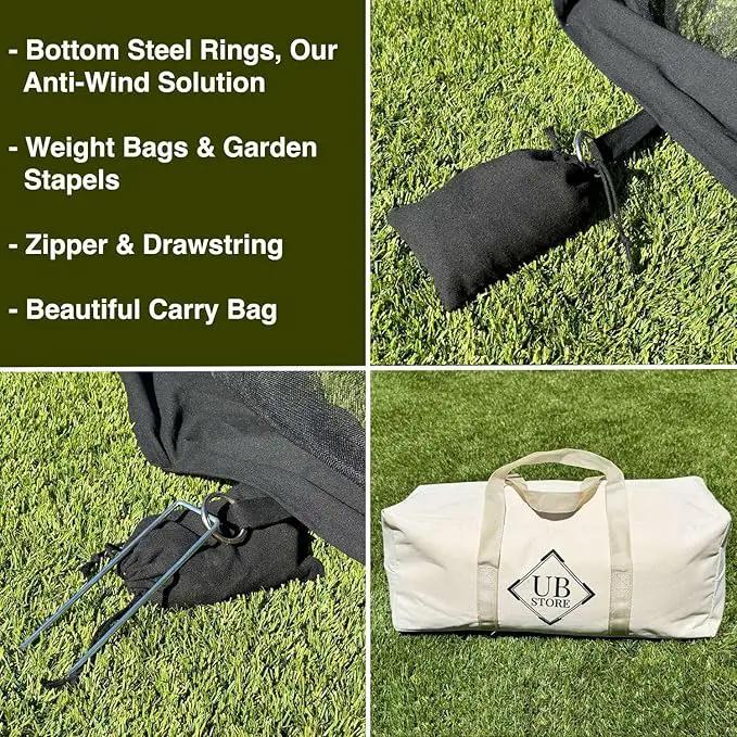 Mosquito Net for Umbrella 11 FT | Large Sizes & Fabric Designed for Outdoors | Insect House Screen Netting for Patio, Porch & Garden Terrace | Outside Canopy Bug & Fly Protection Enclosure by GreenHaven Gardens