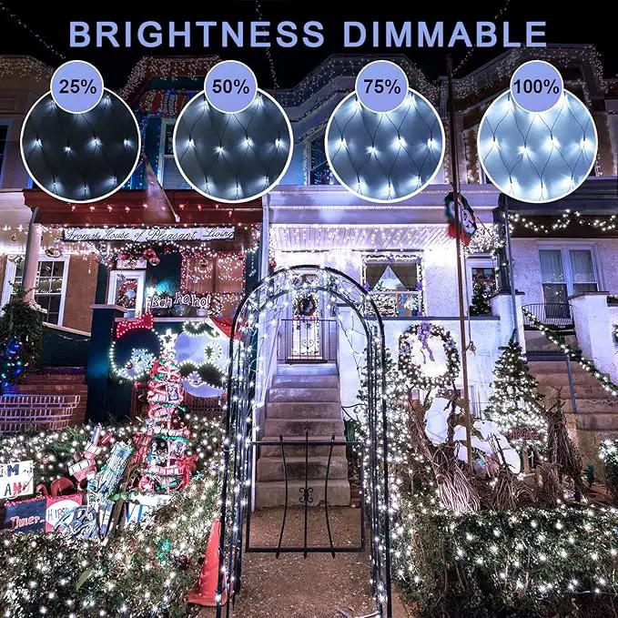 JMEXSUSS 360 LED Net Christmas Lights Outdoor Waterproof, Connectable 12ft x 5ft, 8 Modes with Remote by GreenHaven Gardens