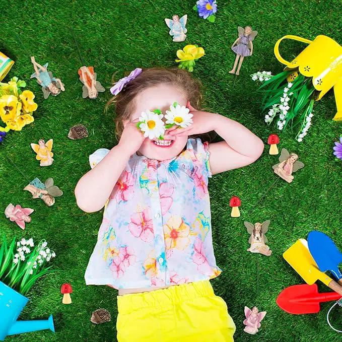 Roowest 16 Pcs Garden Accessories Miniatures Fairies Kit Resin Hedgehogs Cute Tiny Mushroom Miniature Figurines Mini Garden Lawn Yard Micro Landscape Ornaments for Home Decorations Outside by GreenHaven Gardens