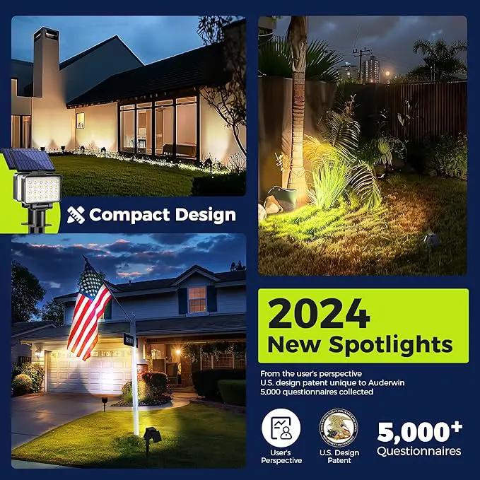Solar Spot Lights Outdoor Waterproof for Flag, Tree, House, Garden, Yard, Landscape Spotlights for Accent Uplighting Halloween Christmas Decorations-6 Pack by GreenHaven Gardens