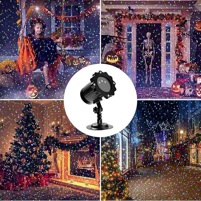 Firefly Laser Light Projector, Outdoor Garden Lights with Red, Green, and Blue Stars, Waterproof Landscape Decoration for Holidays, Parties, Weddings, Christmas, Patio, and Yard, Includes RF Control by GreenHaven Gardens