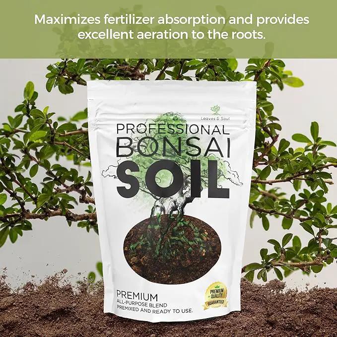 Large Bonsai Soil Premium All Purpose Blend | Pre-Mixed Ready to Use for Plant Support and Fast Drainage | Lava, Limestone Pearock, Calcined Clay and Pinebark | Extra Large 8.2 Quarts | Made in USA by GreenHaven Gardens