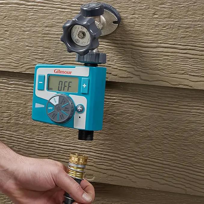 Gilmour Single Outlet Electronic Water Timer for Garden Hose, Irrigation Timer for Sprinklers and Drip Lines, Blue by GreenHaven Gardens