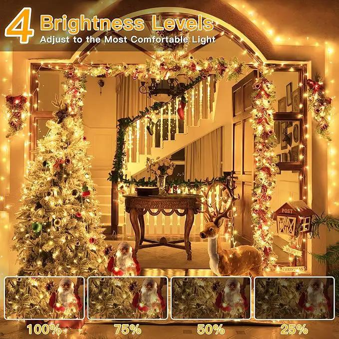 Ollny Christmas Lights Outdoor Waterproof, 1000LED 328FT Super Long String Lights with Remote 3 Timer, Plug in 8 Modes Fairy Light for Outside House Bedroom Xmas Decorations, Warm White by GreenHaven Gardens