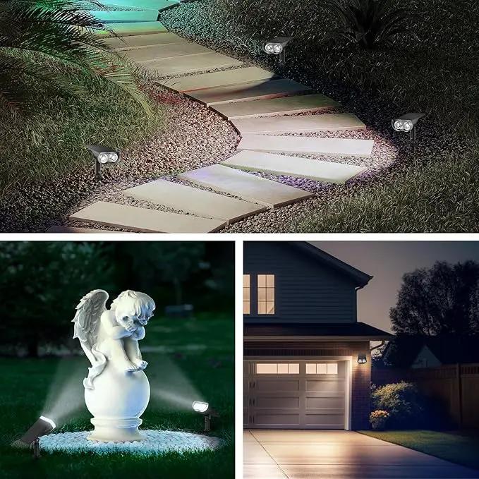 Consciot Solar Spotlights Outdoor, Daylight IP67 Waterproof 2-in-1 Solar Spot Lights, Durable Christmas Decorations Lights for Garden Yard Pathway Driveway Porch Walkway, Auto On/Off, 6 Pack by GreenHaven Gardens